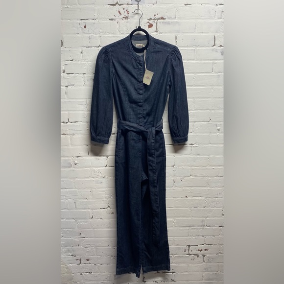 Faherty Pants - NWT FAHERTY CHARLOTTE JUMPSUIT SIZE XS IN DARK RINSE